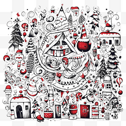 涂鸦圣诞节的插图