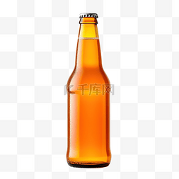 饮料生产图片_无背景橙色苏打水瓶PNG图像无背景