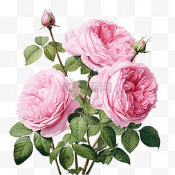 玫瑰葉图片_大马士革玫瑰植物