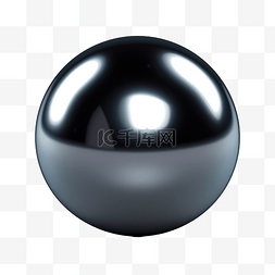 黑白色的球图片_黑珍珠 3d 渲染