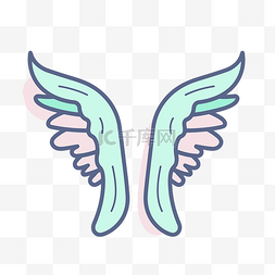 天使的翅膀白色的图片_天使的翅膀图标设计矢量图2