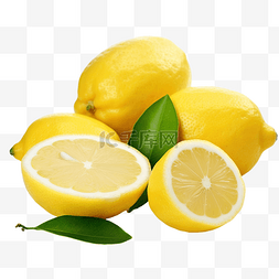 柠檬酵素图片_新鲜的柠檬水果和切片