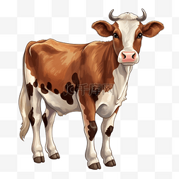 ai格式图片_卡通牛 插图 牛 png 格式 牛的图像