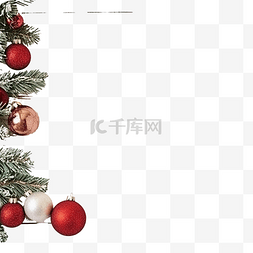 树枝圣诞树框架和白色木质复古表