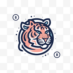 老虎像素图片_标志插图 老虎 b 标志 向量