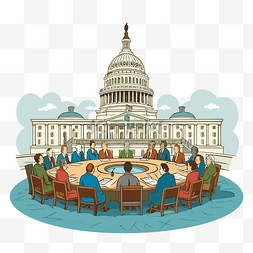 国会剪贴画美国政府大楼插图与商