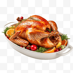 感恩节快乐，盘子里有火鸡食物
