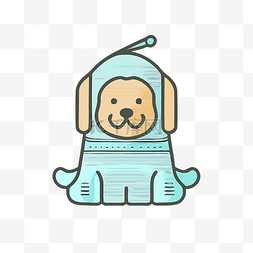 狗狗服装设计图片_宇航员狗角色 向量
