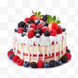 融化的图片_色彩缤纷的生日蛋糕，装饰着融化