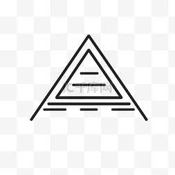 白色三角旗图片_末端有三角形的三角形的线条图标