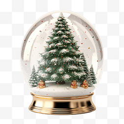 新年线性装饰图片_圣诞雪球与新年树新年传统装饰