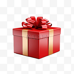 红色的圣诞礼盒图片_圣诞礼盒生日礼盒喜庆红色礼盒ai