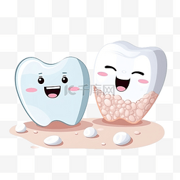 搪瓷diy图片_卡通牙齿和口腔内的牙龈对蛀牙问