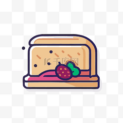 tumblr图片_三明治和果酱线风格平面设计矢量
