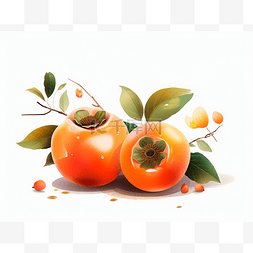 桃柿子和葡萄柚矢量图