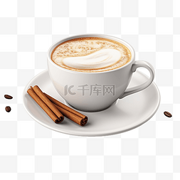 褐色咖啡图片_一杯卡布奇诺咖啡牛奶泡沫白色陶