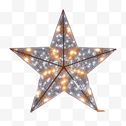 做花环图片_街上圣诞树上的大明星为圣诞节假