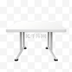 空白的白色塑料桌