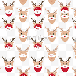 鹿头图片_由小圣诞老人和驯鹿头制成的圣诞