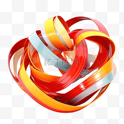 螺旋形丝带图片_条纹抽象效果漆彩色卷曲艺术螺旋