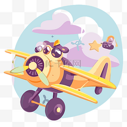 飞行剪贴画可爱的小飞机飞行卡通