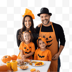 人拿着吃的图片_快乐的年轻混血家庭站在厨房里拿