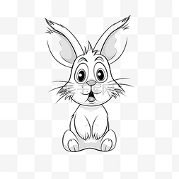 惊讶的兔子兔子图片_涂鸦卡通惊讶的兔子