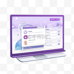 紫色可爱的浏览器窗口 可爱的浏