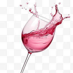 杯子与桃红葡萄酒