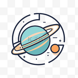 航空主题图片_简单的空间主题，轨道和行星在圆