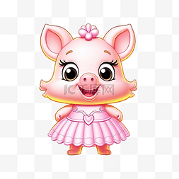 卡通公主裙设计图片_可爱的卡通毛绒玩具公主猪游戏重