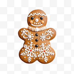 雪图片_雪人形式的圣诞姜饼