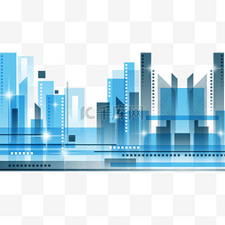 光体建筑图片_抽象未来派现代城市景观横图建筑