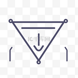 白色三角旗图片_带有三角形的线性 web 图标 向量