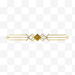 金色传统几何古典线条分割线