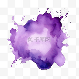 水彩染色紫色