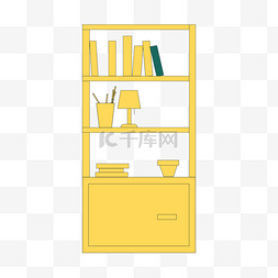 书架书柜黄色家具