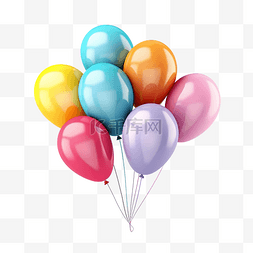 五顏六色的生日氣球