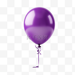力图片_生日紫色气球