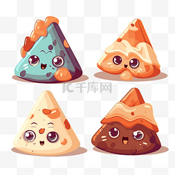 hamantaschen剪贴画可爱的卡通披萨三