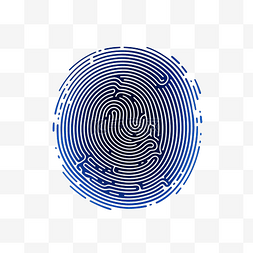 确认密码密码图片_简约风格的指纹扫描插图