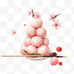 猫头图片_花见团子日本甜点和糖果