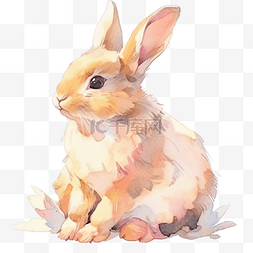 兔子复活节水彩画画