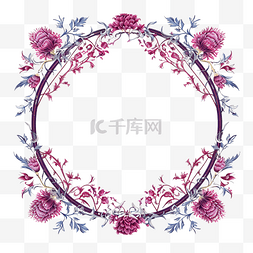 传统 tazhib 风格的花卉图案波斯框