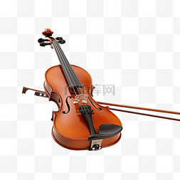 棕色的小提琴图片_小提琴和孤立的弓