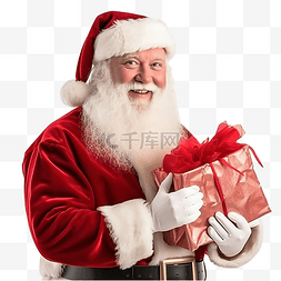 快乐的圣诞老人在圣诞树附近的室
