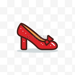 主图红色背景图片_红色鞋跟鞋图标矢量图