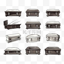 悲伤图片_棺材套装隔离开放式和封闭式棺材