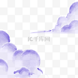 天空免抠卡通图图片_紫色的云朵云彩