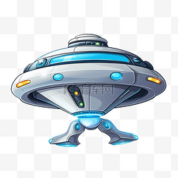 ufo马图片_ufo 外星飞船飞行孤立卡通插画风